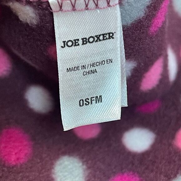 JOE BOXER Fleece Scarf Women's OSFM Multicolor Polka Dot Stripe Fringe Design - Picture 3 of 13